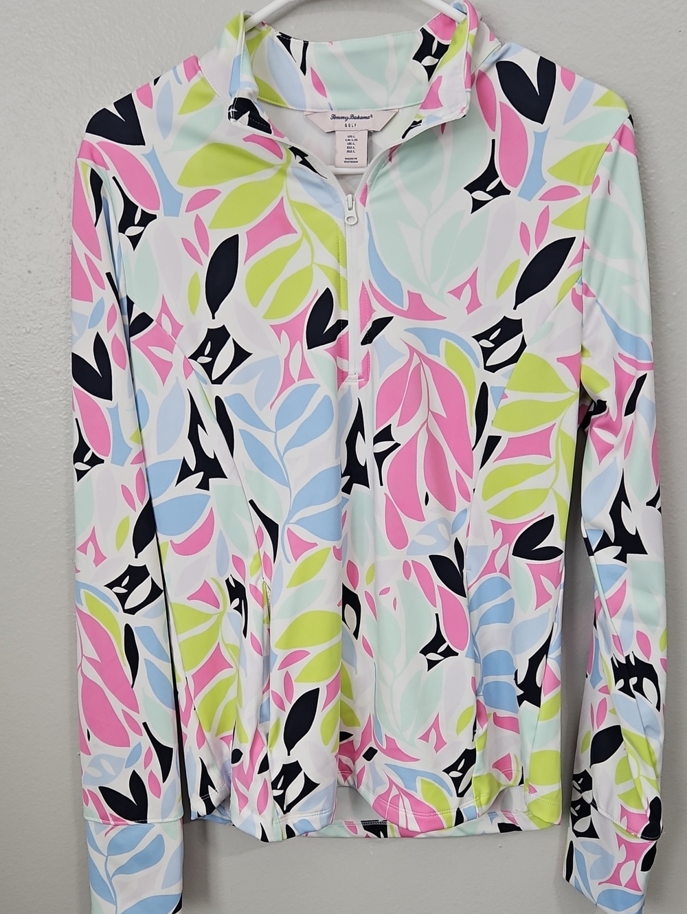 Tommy Bahama Golf Pastel Floral Print Jacket - Mint, Pink, Blue